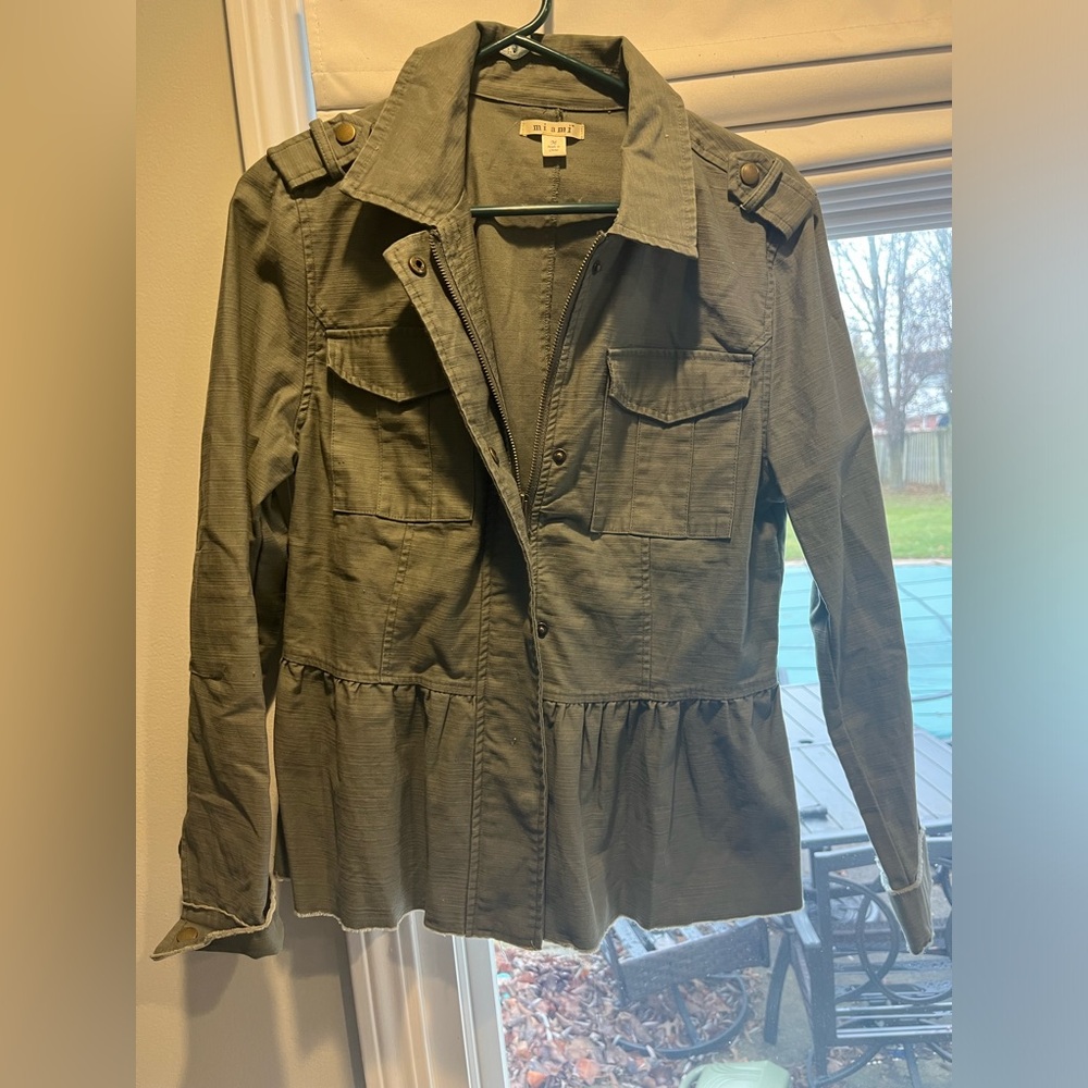 Francesca’s army green jacket.